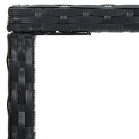 Tavolo da Bar da Giardino Nero 70x70x110 cm Polyrattan e Vetro 313458