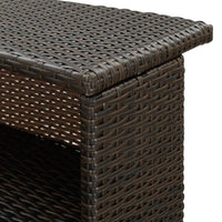 Tavolo da Bar per Esterni Marrone 120x55x110 cm in Polyrattan 313467