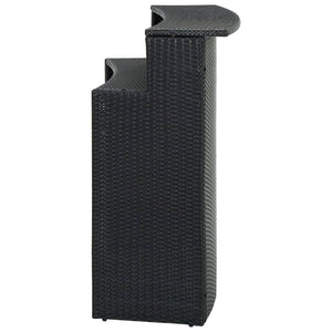Tavolo da Bar per Esterni Nero 120x55x110 cm in Polyrattan 313468