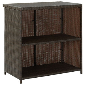 Set da Bar 3 pz in Polyrattan Marrone 313470
