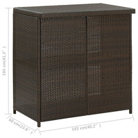 Set da Bar 3 pz in Polyrattan Marrone 313470
