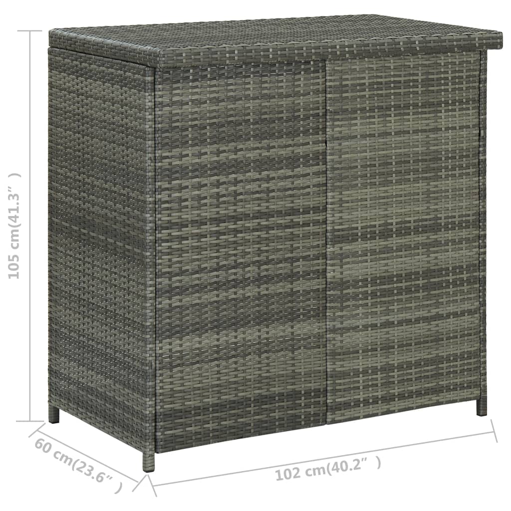 Set da Bar 3 pz in Polyrattan Grigio 313472