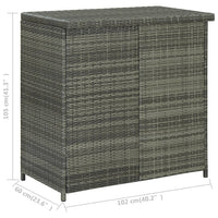 Set da Bar 3 pz in Polyrattan Grigio 313472