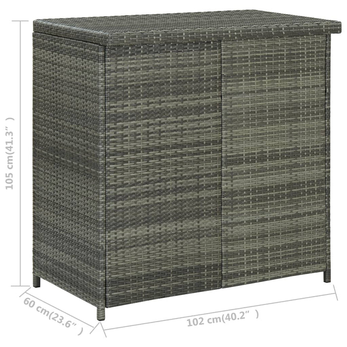 Set da Bar 3 pz in Polyrattan Grigio 313472