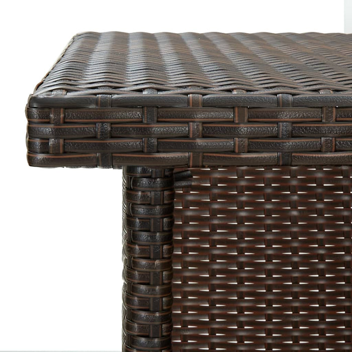 Tavolo da Bar ad Angolo Marrone 100x50x105 cm in Polyrattan cod mxl 17059