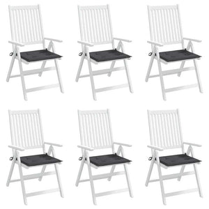 Cuscini per Sedia 6 pz Antracite 40x40x3 cm in Tessuto Oxford 314003