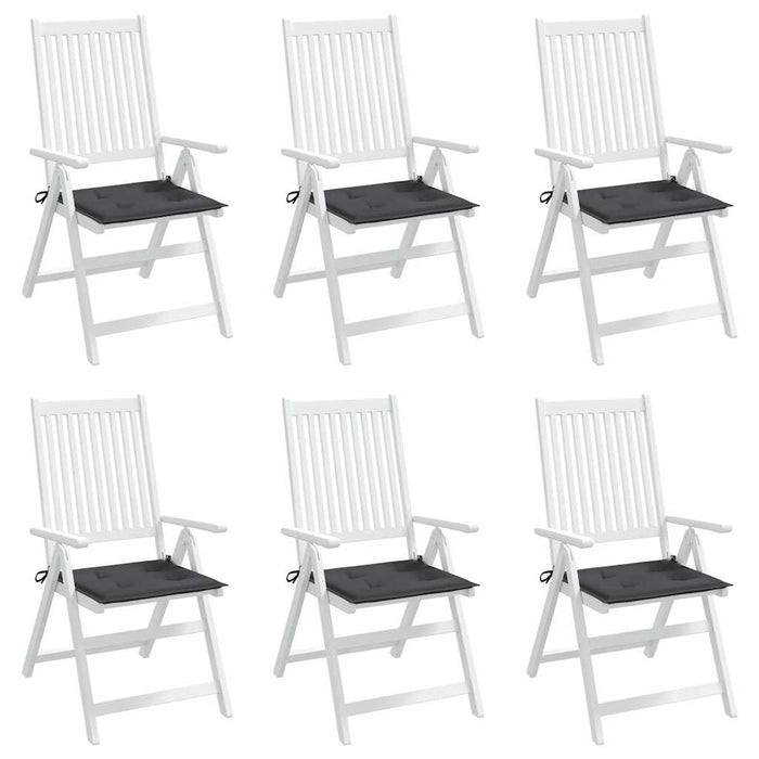 Cuscini per Sedia 6 pz Antracite 40x40x4 cm in Tessuto Oxford