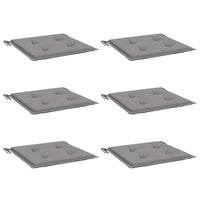 Cuscini per Sedia 6 pz Grigi 40x40x3 cm in Tessuto Oxford 314005