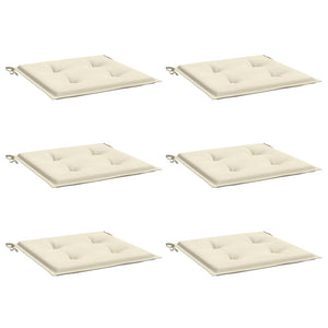 Cuscini per Sedia 6 pz Crema 40x40x3 cm in Tessuto Oxford 314007