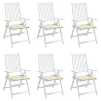 Cuscini per Sedia 6 pz Crema 40x40x3 cm in Tessuto Oxford 314007