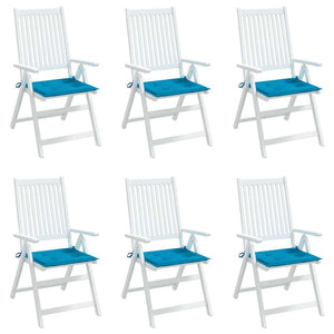 Cuscini per Sedia 6 pz Blu 40x40x3 cm in Tessuto Oxford