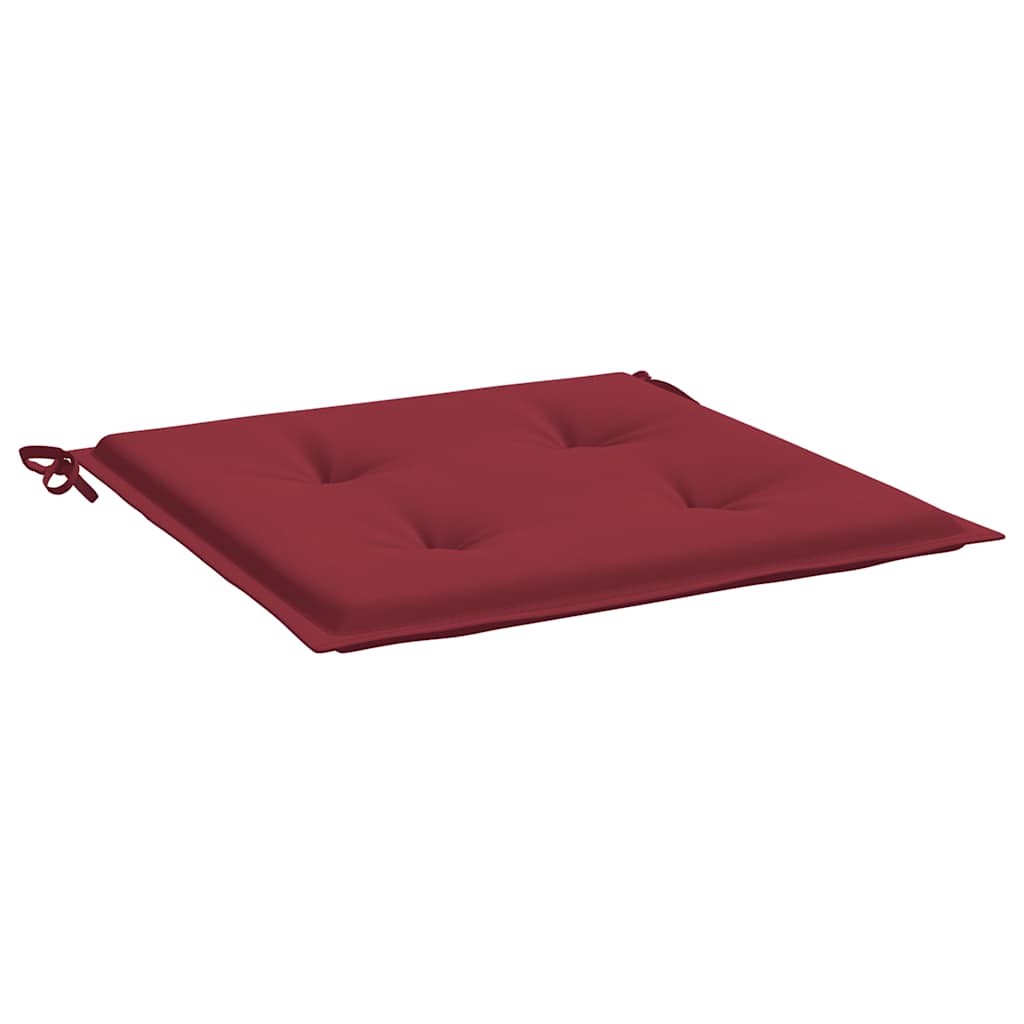 Cuscini per Sedia 2 pz Rosso Vino 40x40x4 cm in Tessuto Oxford