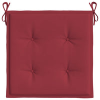 Cuscini per Sedia 4 pz Rosso Vino 40x40x4 cm in Tessuto Oxford 314021