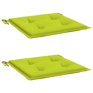 Cuscini per Sedia 2 pz Verde Intenso 40x40x3 cm Tessuto Oxford 314026