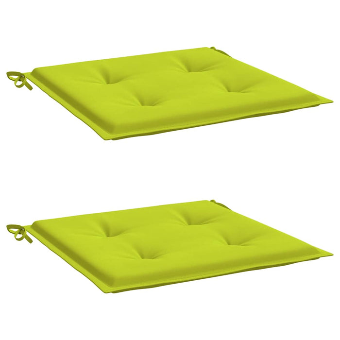 Cuscini per Sedia 2 pz Verde Intenso 40x40x3 cm Tessuto Oxford 314026