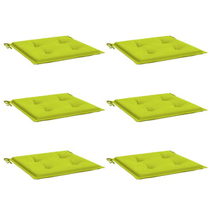 Cuscini per Sedia 6 pz Verde Intenso 40x40x4 cm Tessuto Oxford 314028