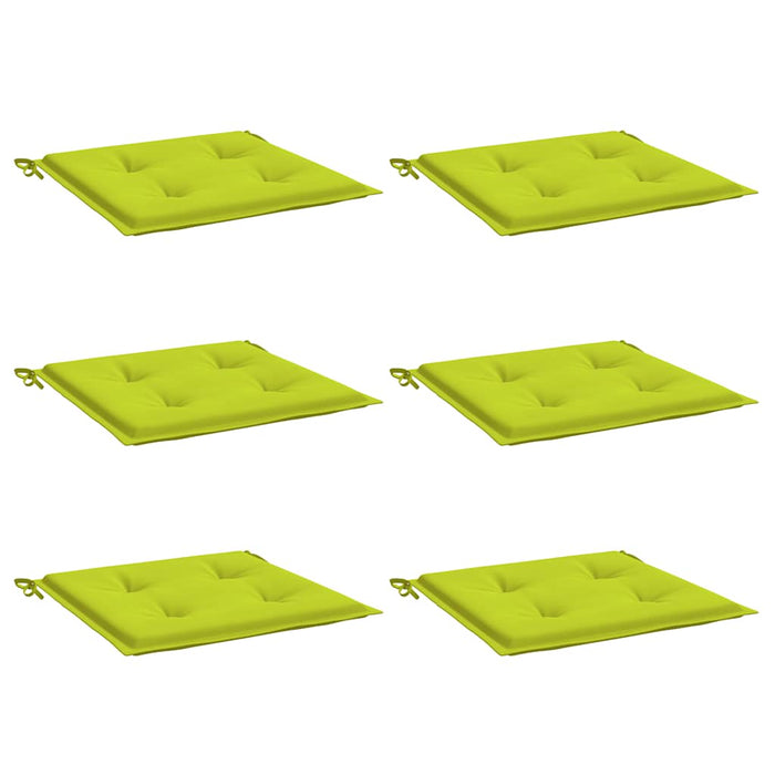 Cuscini per Sedia 6 pz Verde Intenso 40x40x4 cm Tessuto Oxford 314028