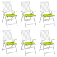 Cuscini per Sedia 6 pz Verde Intenso 40x40x4 cm Tessuto Oxford