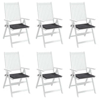 Cuscini per Sedia 6 pz Antracite 50x50x3 cm in Tessuto Oxford 314039