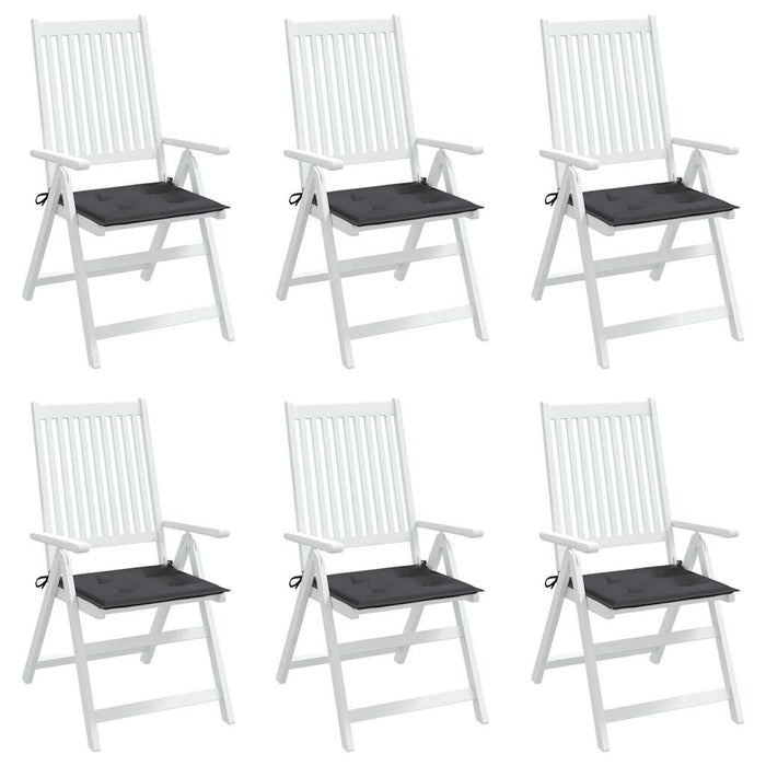 Cuscini per Sedia 6 pz Antracite 50x50x4 cm in Tessuto Oxford