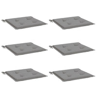 Cuscini per Sedie da Giardino 6 pz Grigi 50x50x3 cm Tessuto