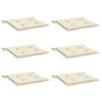 Cuscini per Sedia 6 pz Crema 50x50x3 cm in Tessuto Oxford 314043