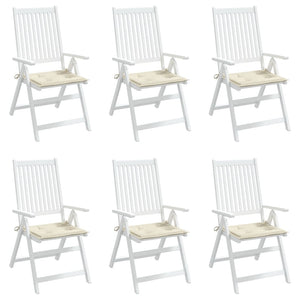 Cuscini per Sedia 6 pz Crema 50x50x3 cm in Tessuto Oxford 314043