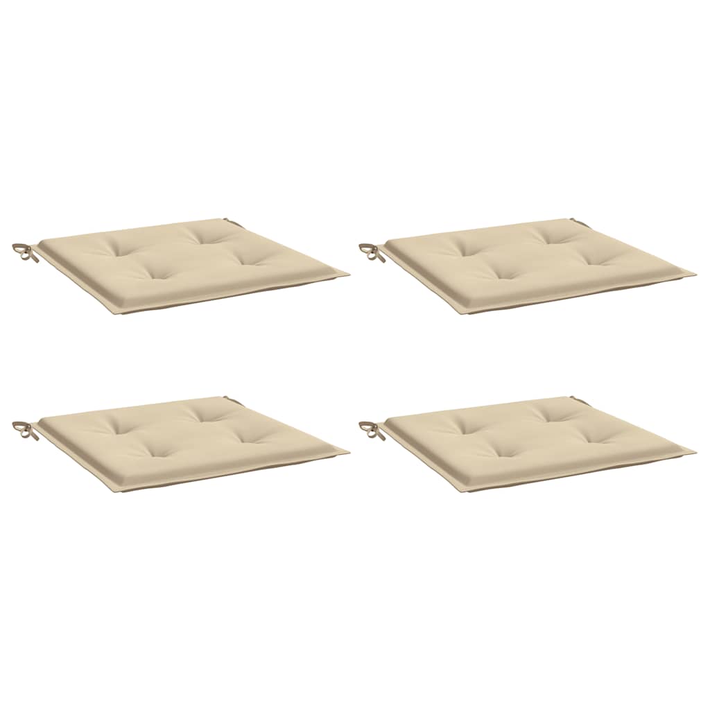 Cuscini per Sedia 2 pz Beige 50x50x4 cm in Tessuto Oxfor4