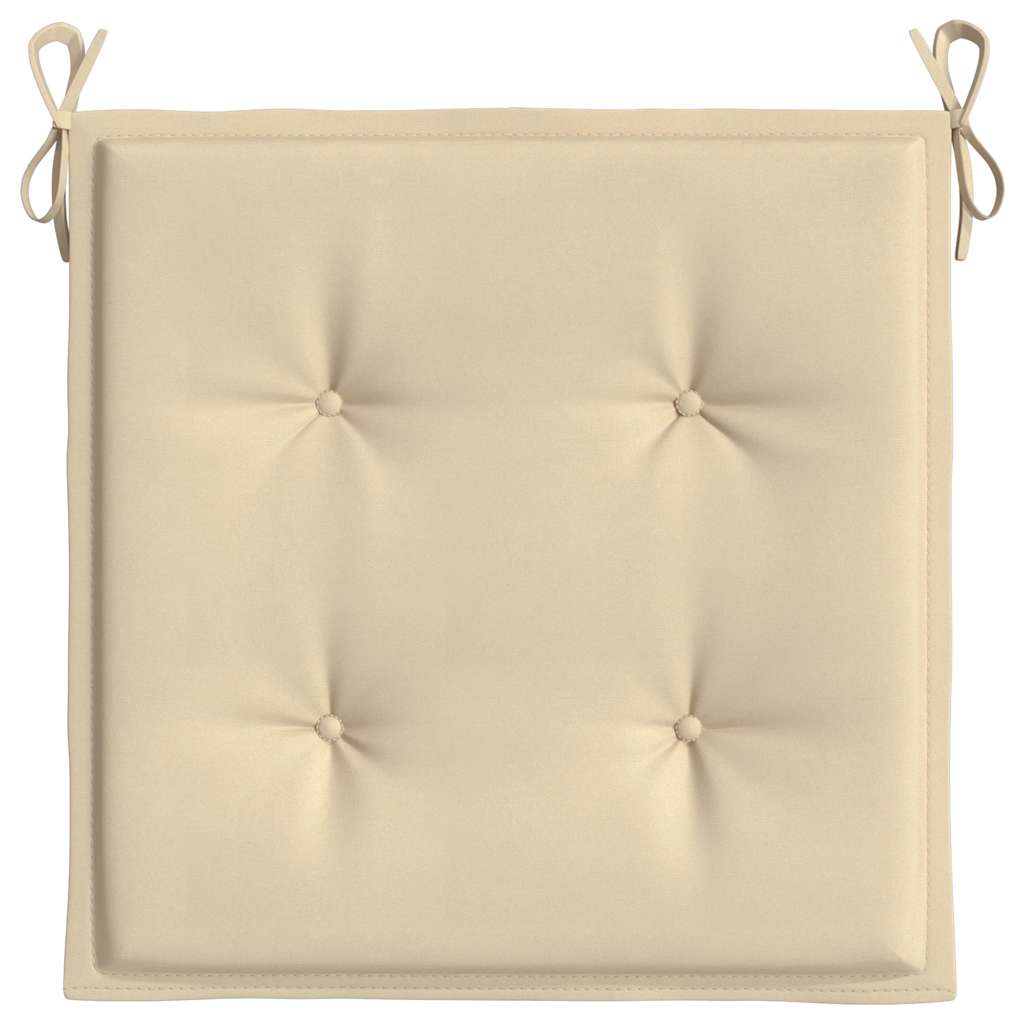 Cuscini per Sedia 2 pz Beige 50x50x4 cm in Tessuto Oxfor4