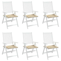 Cuscini per Sedie da Giardino 6 pz Beige 50x50x3 cm in Tessuto