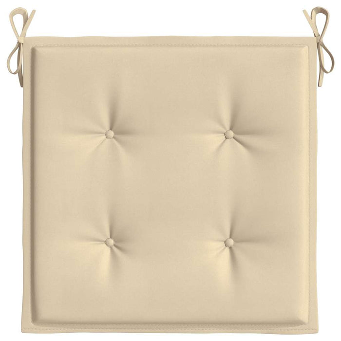 Cuscini per Sedie da Giardino 6 pz Beige 50x50x3 cm in Tessuto