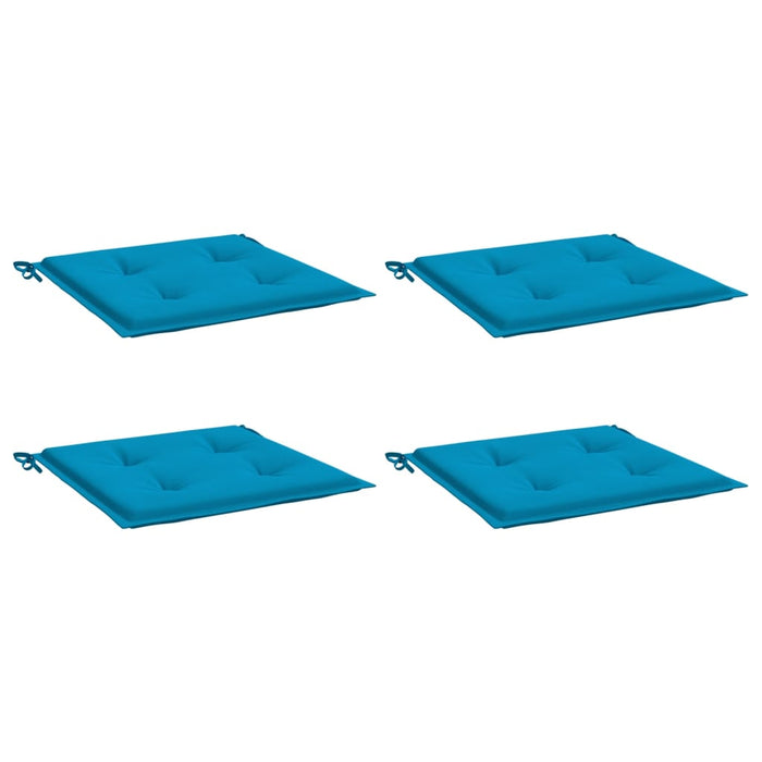 Cuscini per Sedia 4 pz Blu 50x50x3 cm in Tessuto Oxford