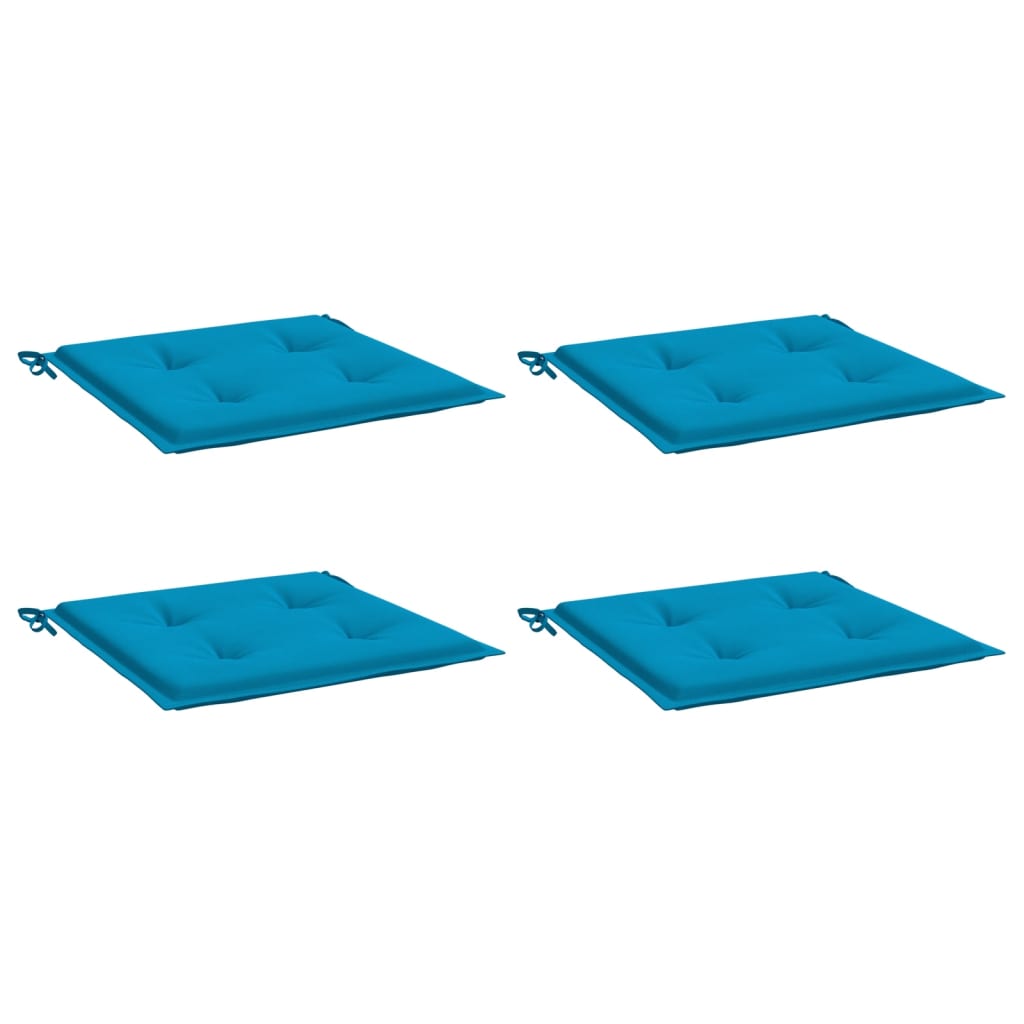 Cuscini per Sedia 4 pz Blu 50x50x3 cm in Tessuto Oxford 314046