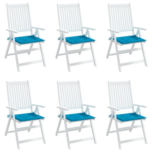 Cuscini per Sedia 6 pz Blu 50x50x3 cm in Tessuto Oxford 314047