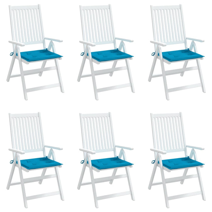 Cuscini per Sedia 6 pz Blu 50x50x3 cm in Tessuto Oxford 314047