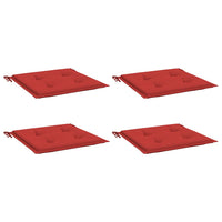 Cuscini per Sedia 4 pz Rossi 50x50x4 cm in Tessuto Oxford