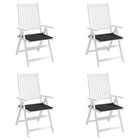 Cuscini per Sedia 4 pz Neri 50x50x4 cm in Tessuto Oxford