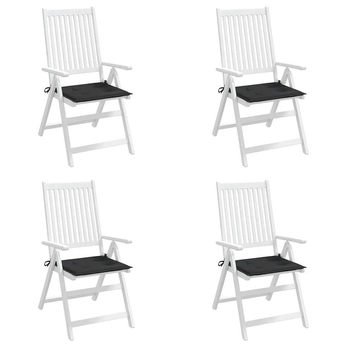 Cuscini per Sedia 4 pz Neri 50x50x4 cm in Tessuto Oxford