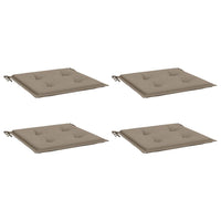 Cuscini per Sedia 4 pz Tortora 50x50x4 cm in Tessuto Oxford