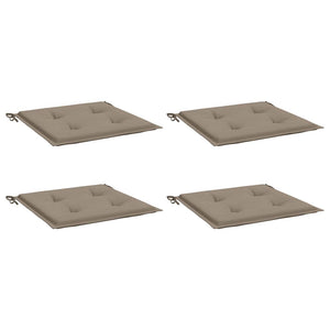 Cuscini per Sedia 4 pz Tortora 50x50x4 cm in Tessuto Oxford