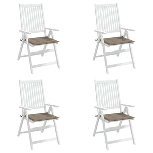 Cuscini per Sedia 4 pz Tortora 50x50x4 cm in Tessuto Oxford