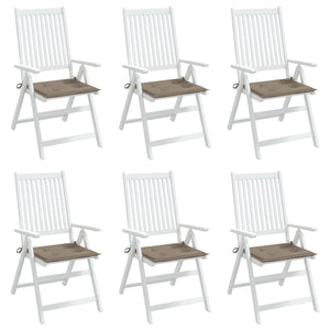 Cuscini per Sedia 6 pz Tortora 50x50x3 cm in Tessuto Oxford