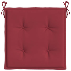 Cuscini per Sedia 4 pz Rosso Vino 50x50x3 cm in Tessuto Oxford