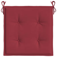Cuscini per Sedia 4 pz Rosso Vino 50x50x3 cm in Tessuto Oxford 314057