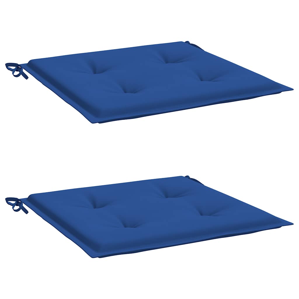 Cuscini per Sedia 2 pz Blu Reale 50x50x4 cm in Tessuto Oxford