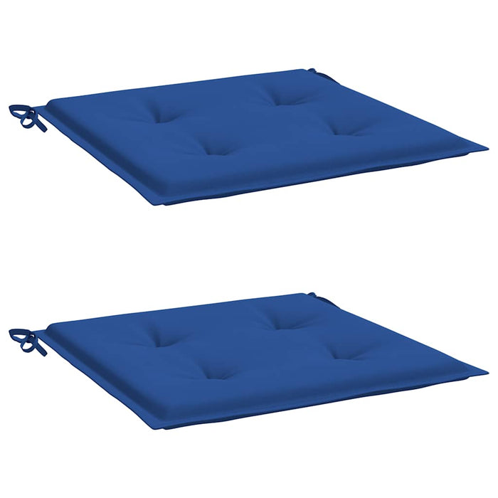 Cuscini per Sedia 2 pz Blu Reale 50x50x4 cm in Tessuto Oxford