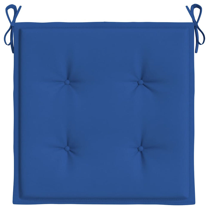 Cuscini per Sedia 2 pz Blu Reale 50x50x4 cm in Tessuto Oxford 314059