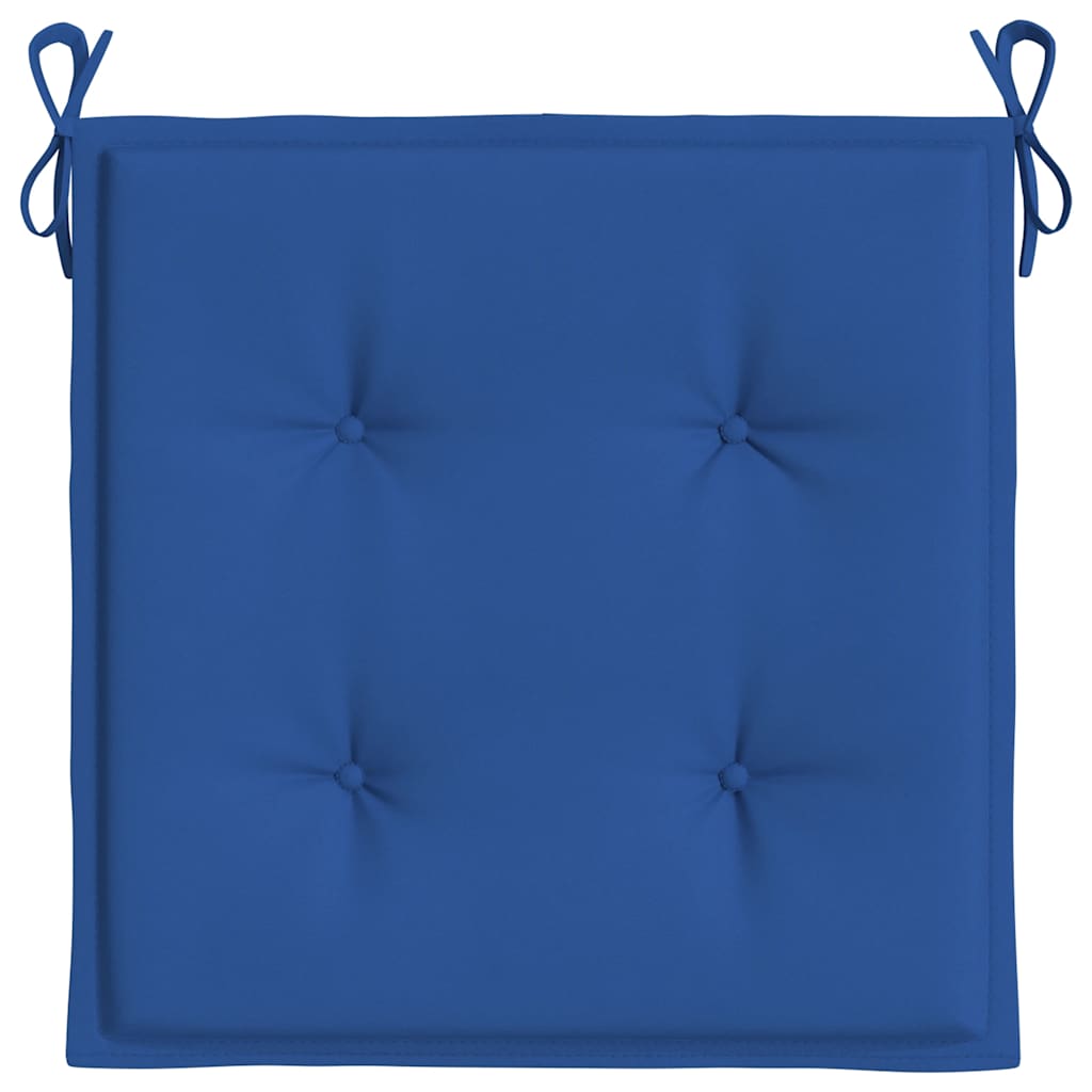 Cuscini per Sedia 2 pz Blu Reale 50x50x4 cm in Tessuto Oxford
