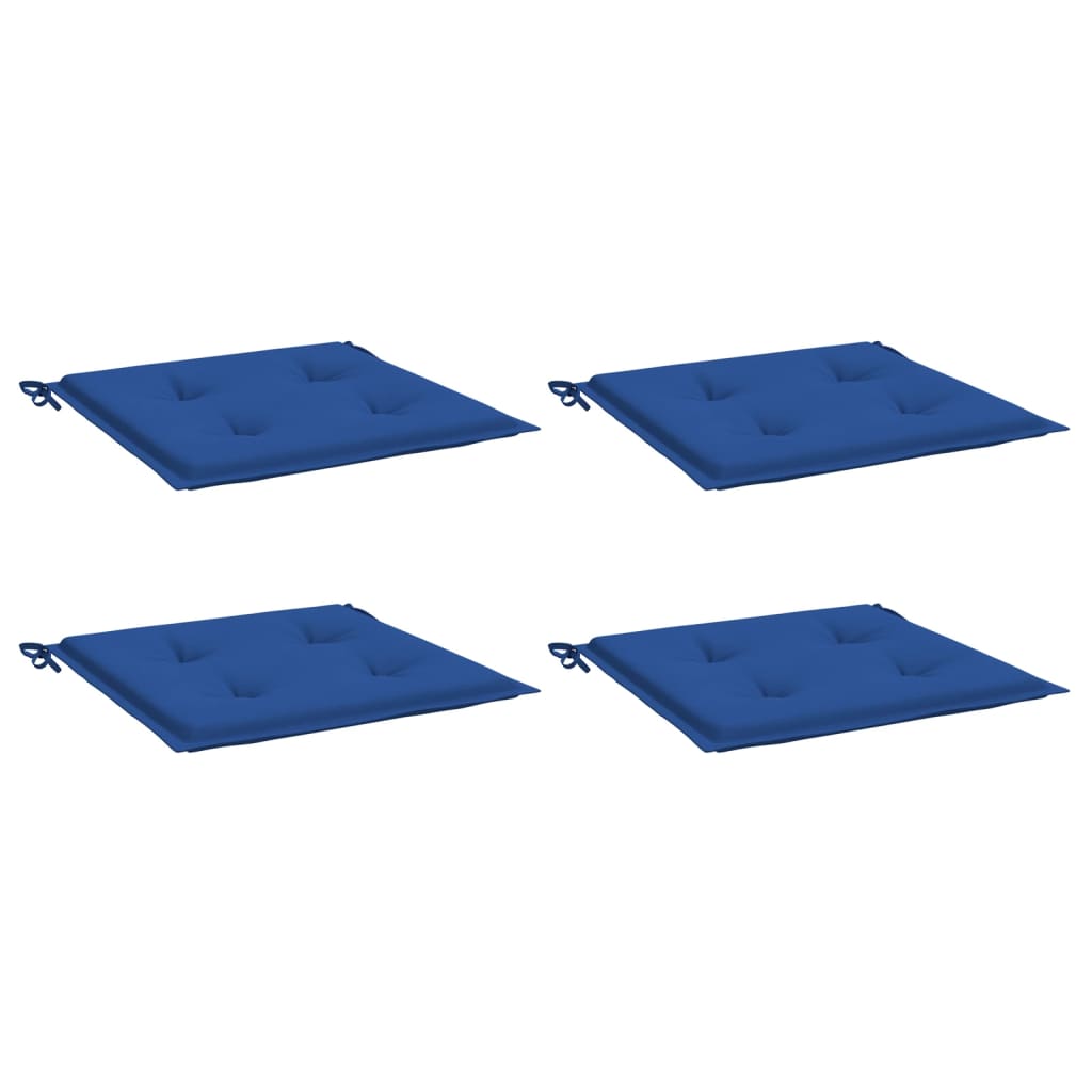 Cuscini per Sedia 4 pz Blu Reale 50x50x3 cm in Tessuto Oxford 314060