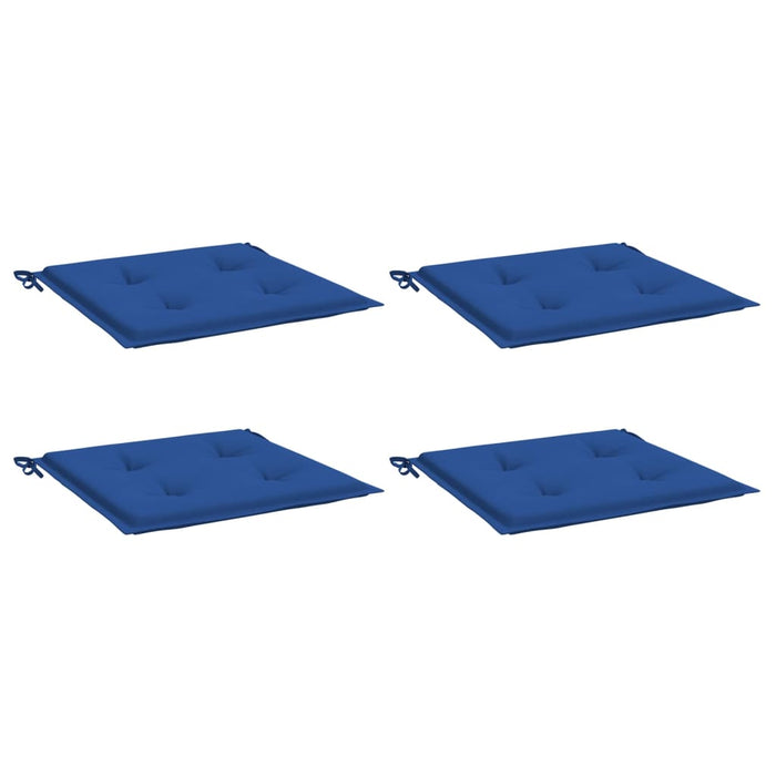 Cuscini per Sedia 4 pz Blu Reale 50x50x3 cm in Tessuto Oxford 314060